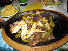 Ian's Mixed Tortillas at Senor Frogs.  Better than Wendy's Taco Salad, but not by much. We really can't recommend this restaurant.