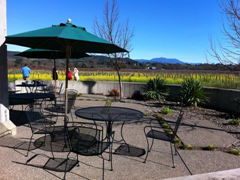 The large patio at Quivira's Dry Creek Valley tasting room has plenty of seating for a wine accompanied picnic.