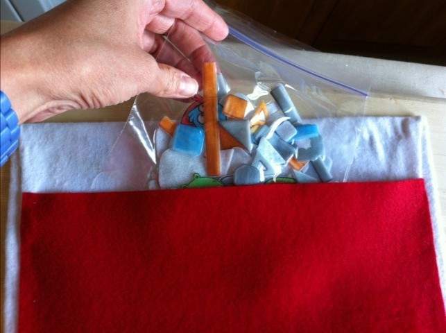 Pieces are easy to store in sandwich sized ziploc bags.